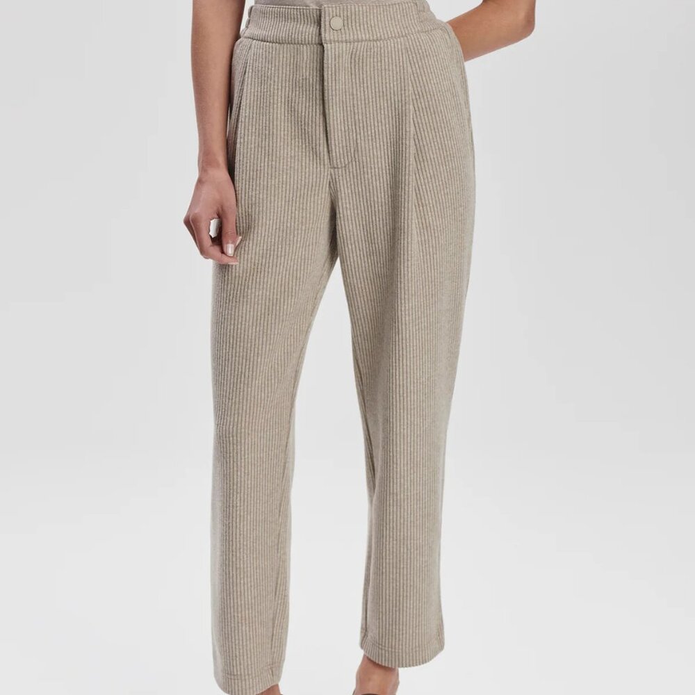 Varley Perrie Tapered Trouser Size Xs Taupe Marl Color